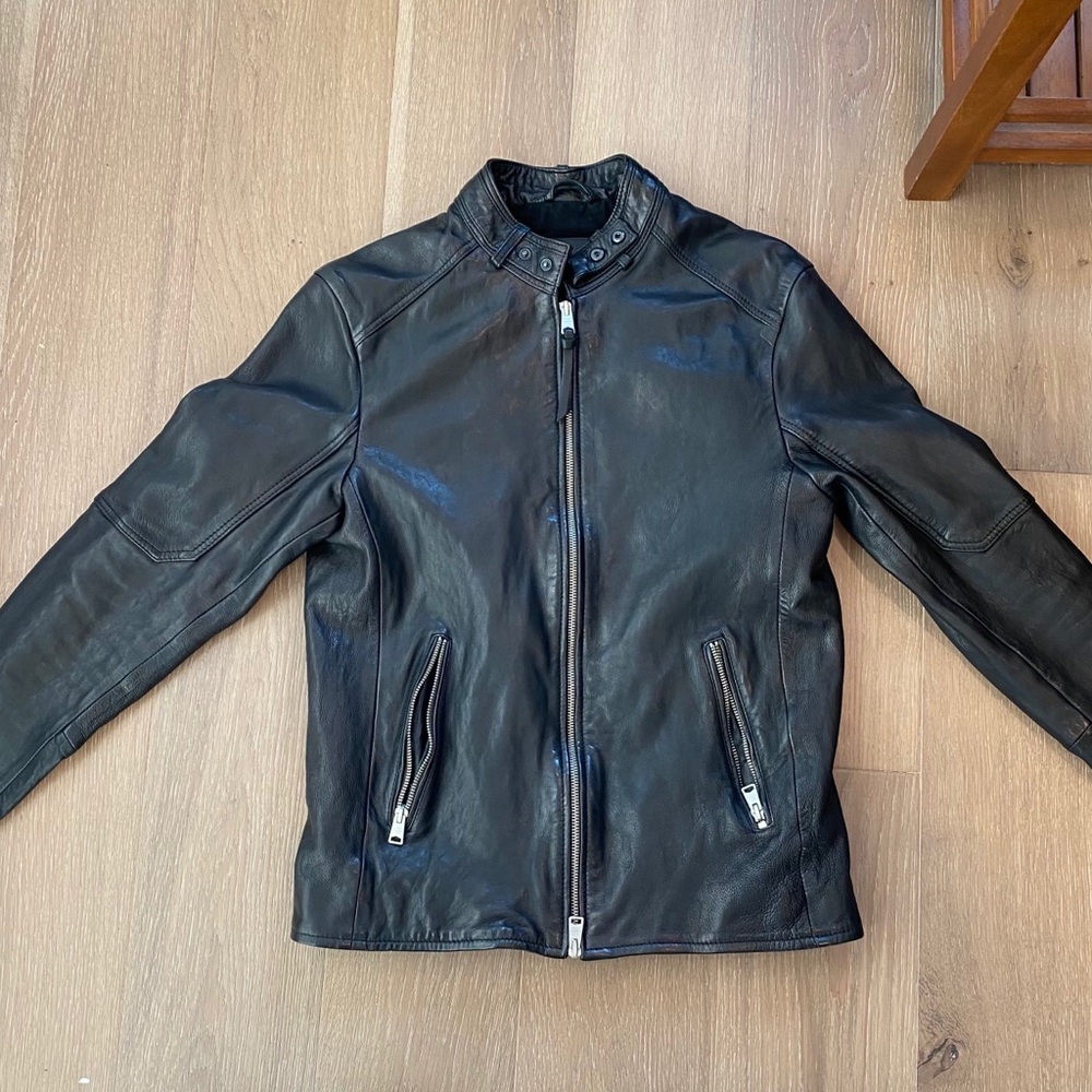 AllSaints Cora Leather Moto Jacket